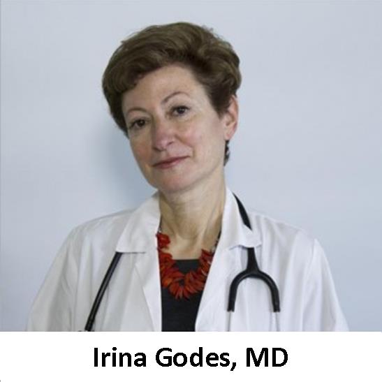Irina godes, md, is posing for a photo.